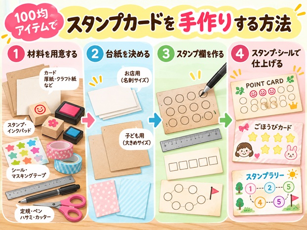 100均でスタンプカードを手作りする方法