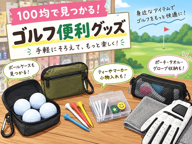 ダイソーのゴルフコーナーには何がある？100均の便利グッズ・ボールケースも紹介