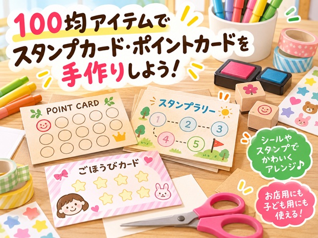 スタンプカードは100均で手作りできる！台紙の代用品やポイントカードの作り方