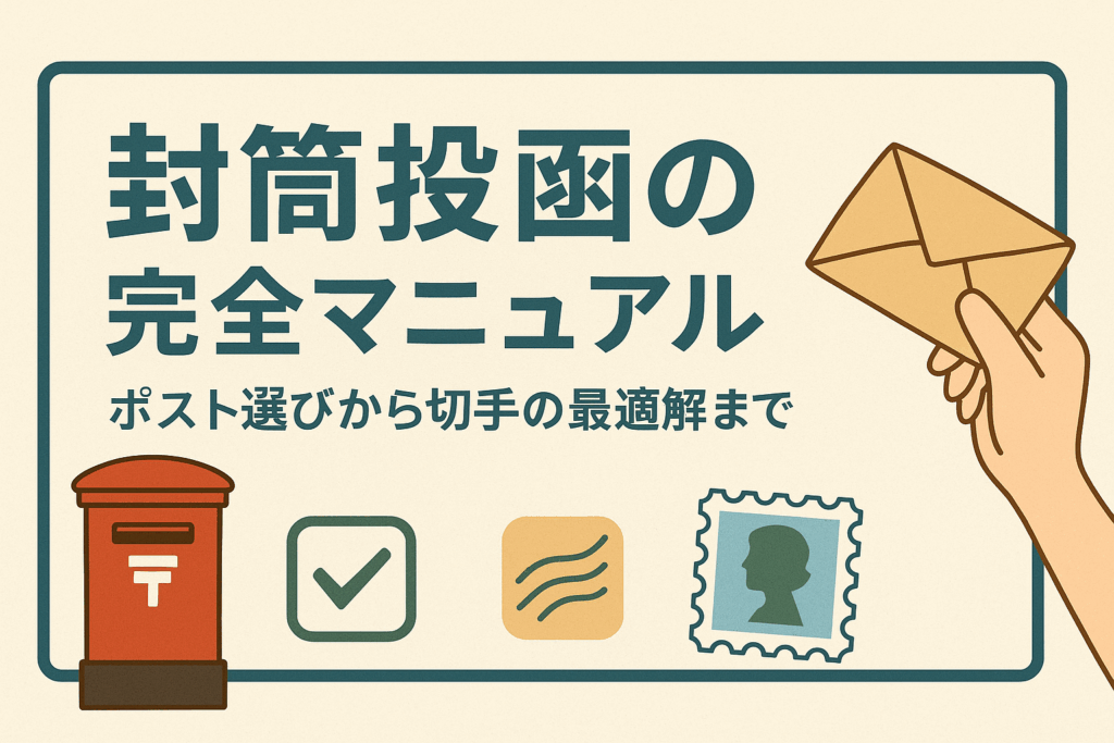 封筒投函の完全マニュアル｜ポストの選び方から切手料金・便利サービスまで徹底解説