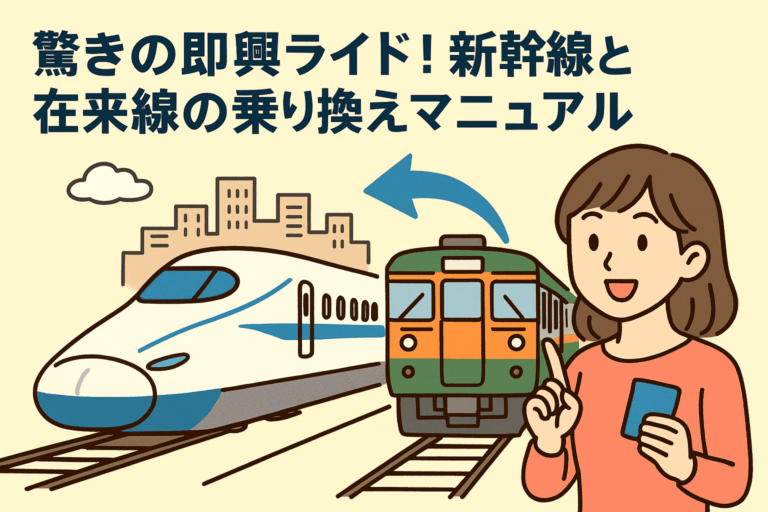 驚きの即興ライド！新幹線と在来線の乗り換えマニュアル