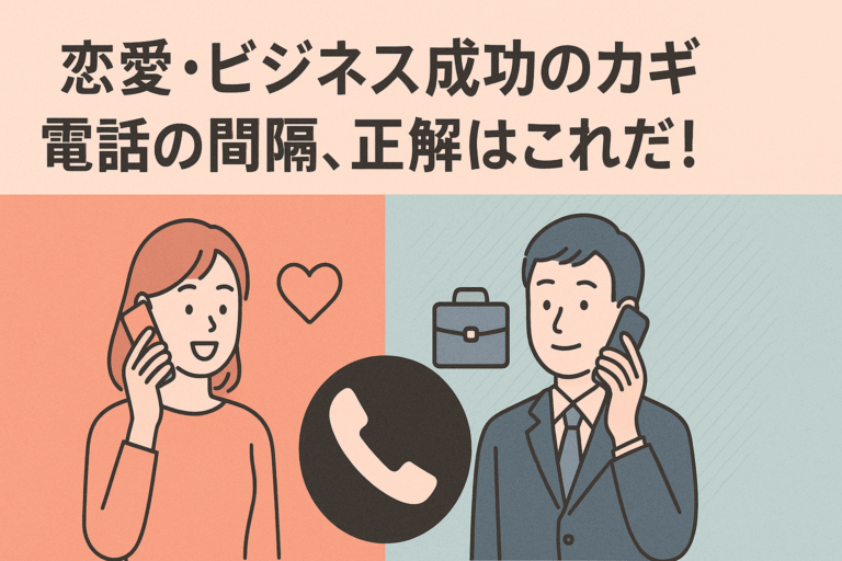恋愛・ビジネス成功のカギ：電話の間隔、正解はこれだ！