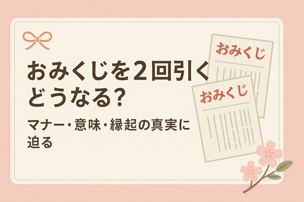 おみくじを2回引くとどうなる？マナー・意味・縁起の真実に迫る