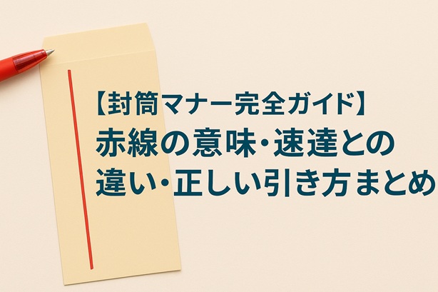 【封筒マナー完全ガイド】赤線の意味・速達との違い・正しい引き方まとめ