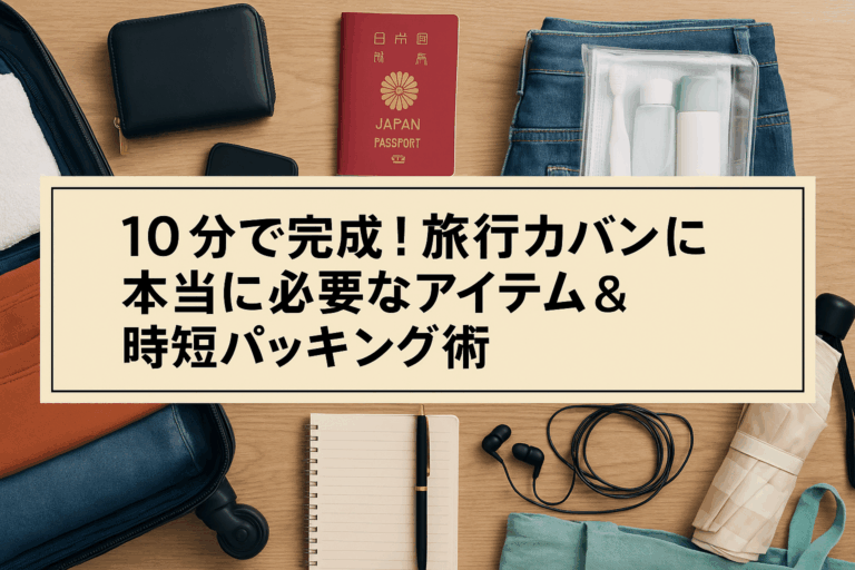 10分で完成！旅行カバンに本当に必要なアイテム＆時短パッキング術