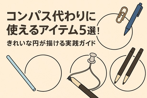 コンパス代わりに使えるアイテム5選!きれいな円が描ける実践ガイド