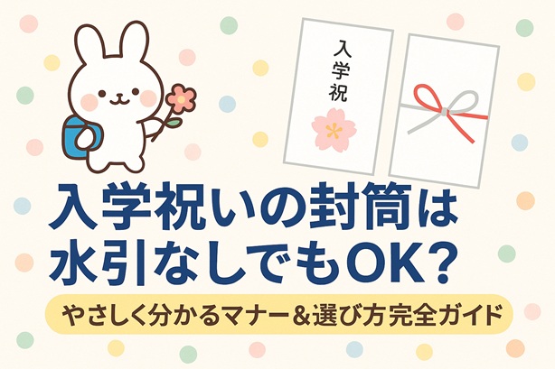 入学祝いの封筒は水引なしでもOK？マナーとおしゃれな選び方をやさしく解説