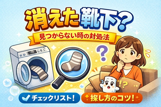 ドラム式洗濯機で靴下が見当たらないときのチェックリスト|原因と探し方